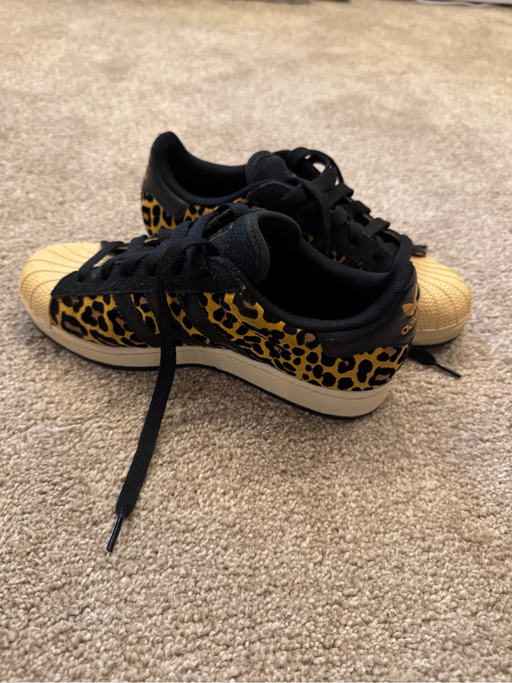 Adidas Leopard Print Superstar Sneakers - Picture 2 of 6